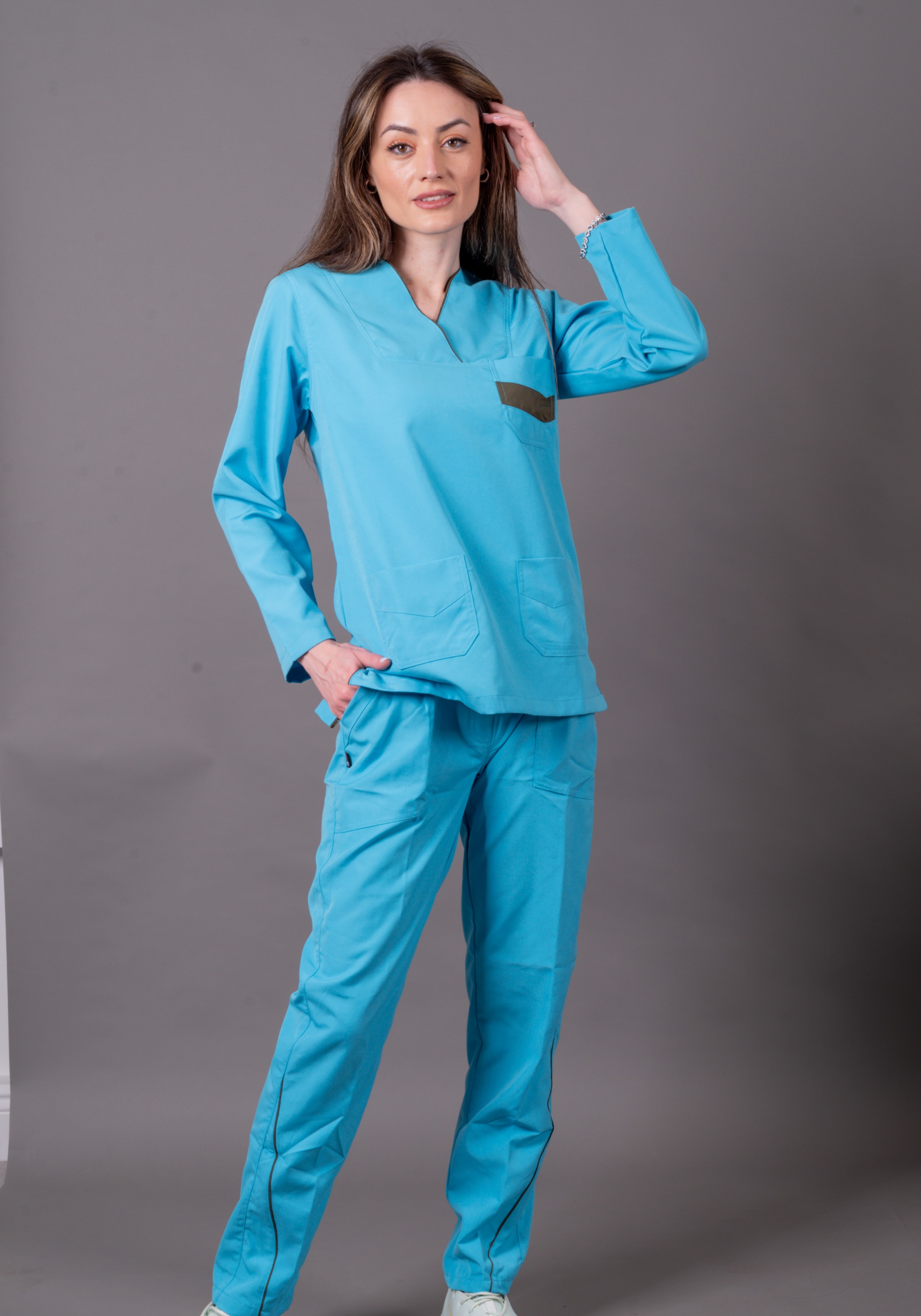Medical Doctor Nurse Uniform, Light Blue